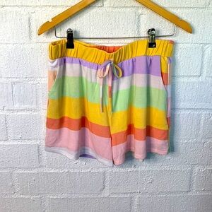 PEYTON VALLEY Striped Comfy Shorts w/ Pockets size L